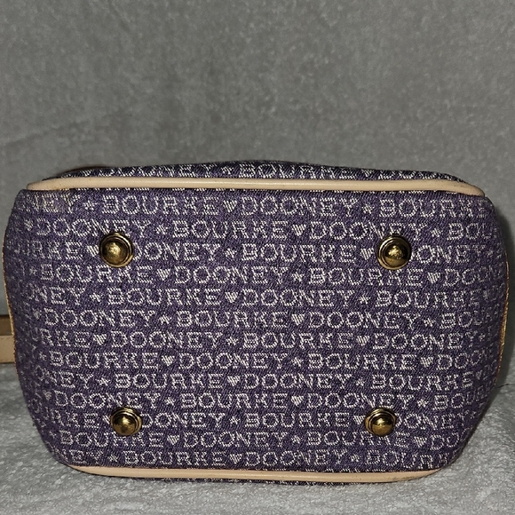 Dooney & Bourke Purple and Tan Elegant Tote - Picture 2 of 9